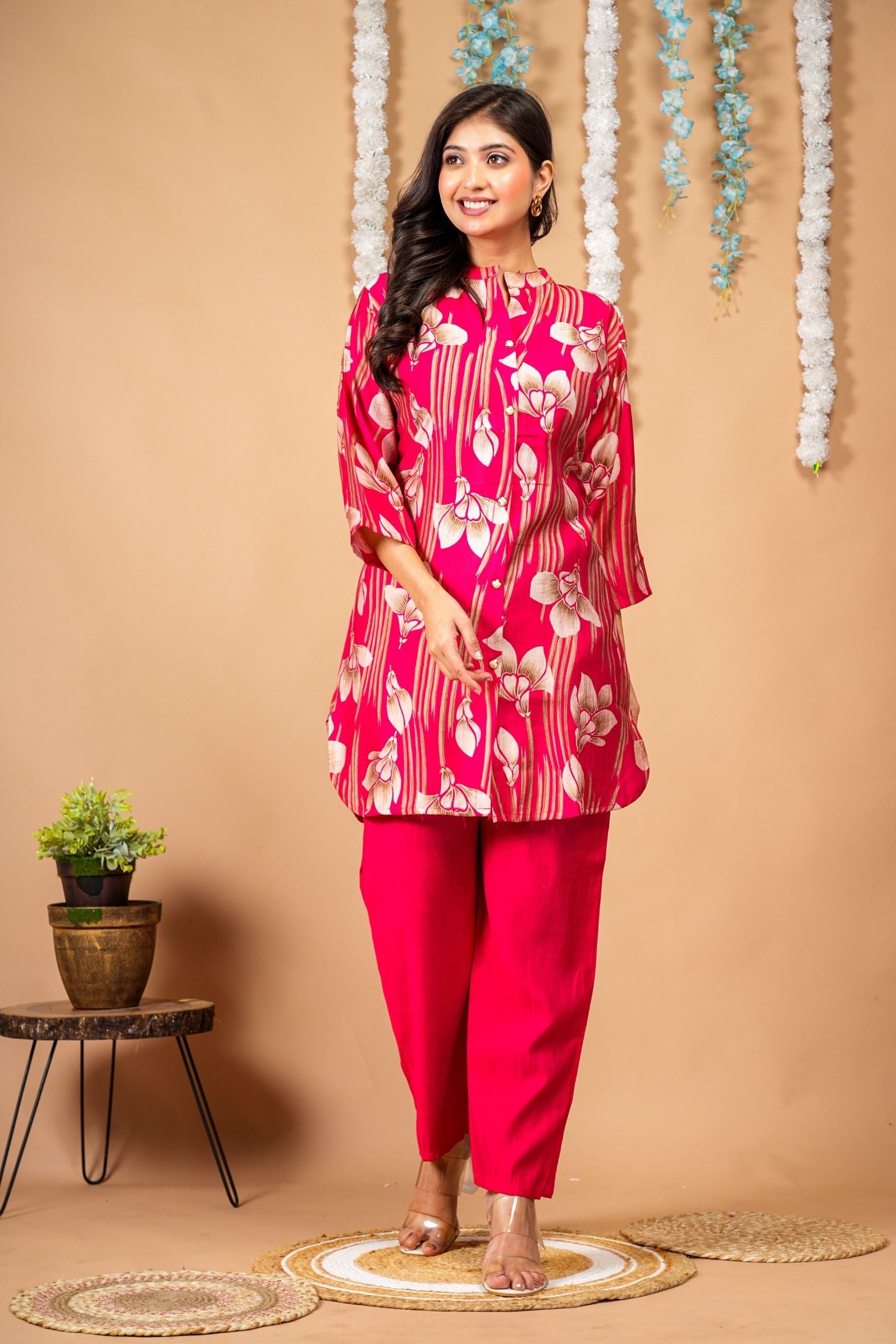 Floral Rouge Red Co-ord Set