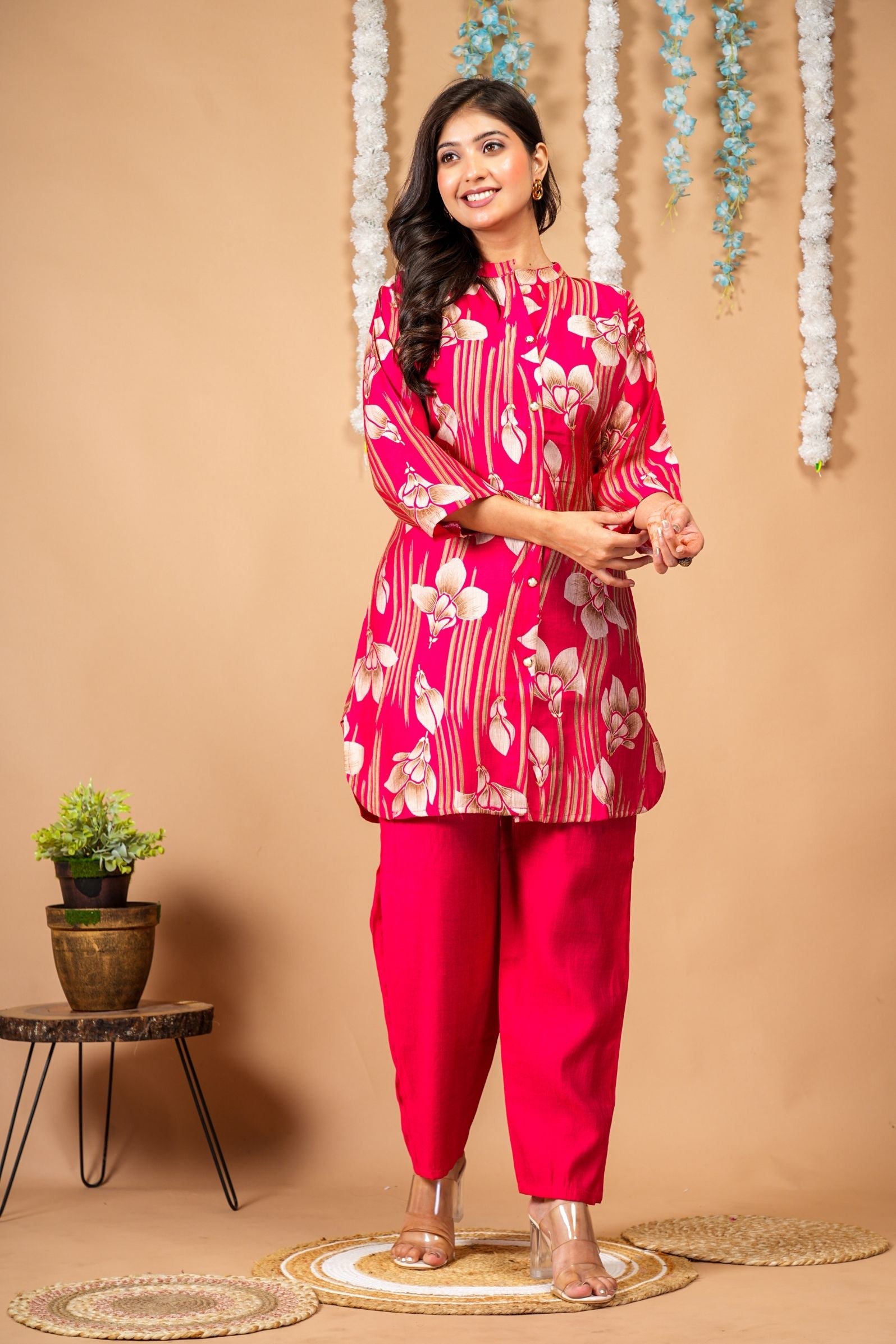 Floral Rouge Red Co-ord Set