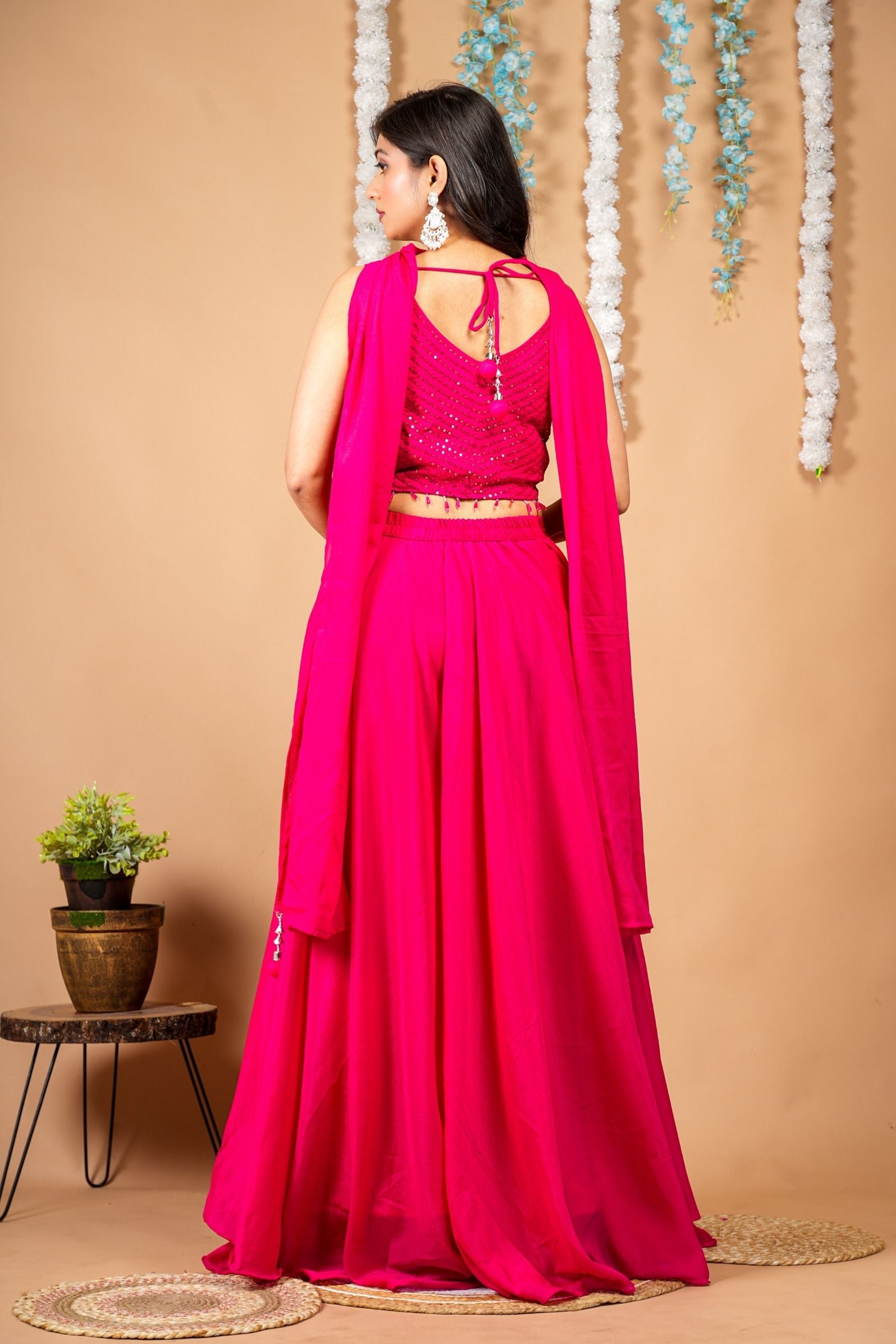 Fuchsia Glimmer Fusion Ethnic Set
