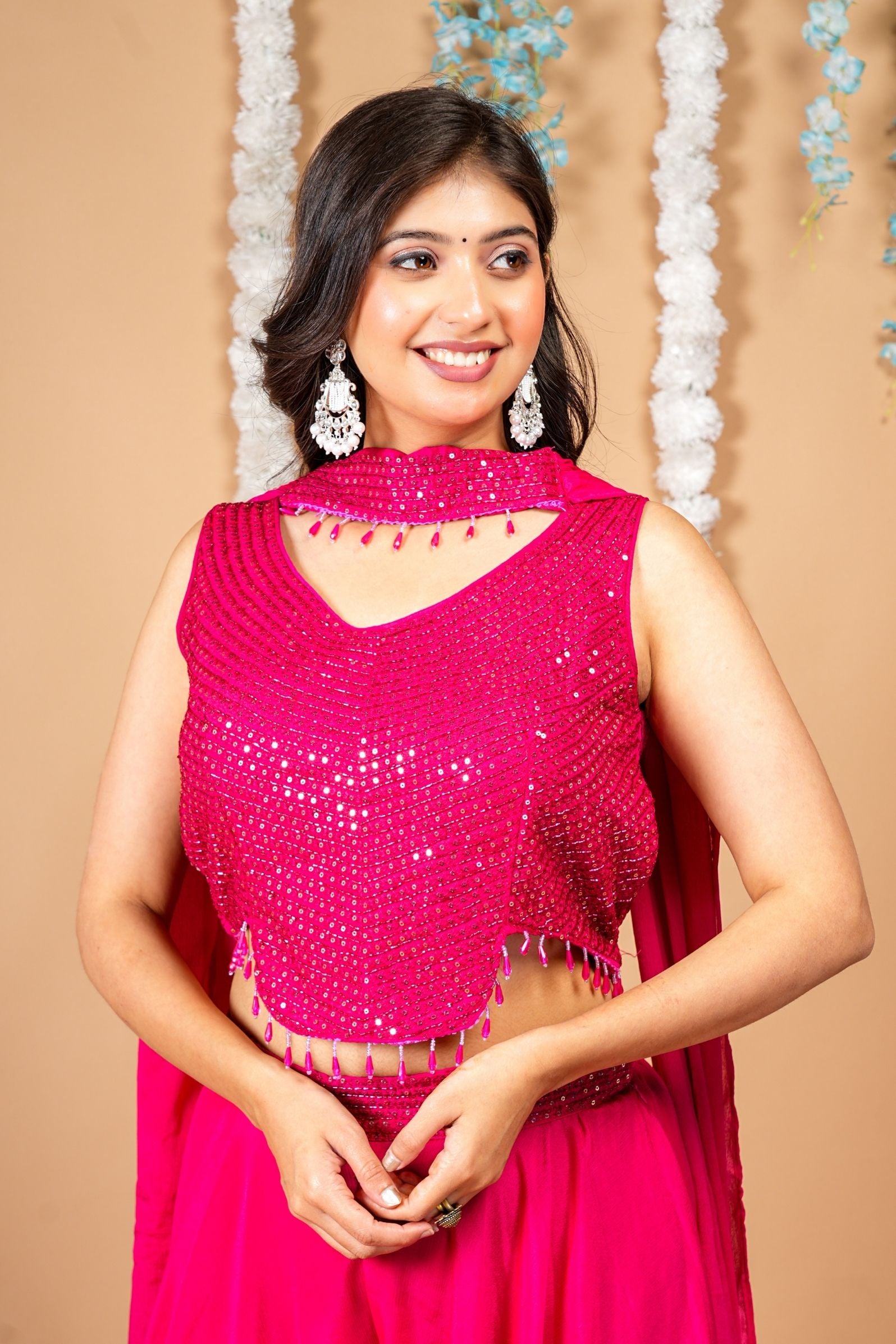 Fuchsia Glimmer Fusion Ethnic Set