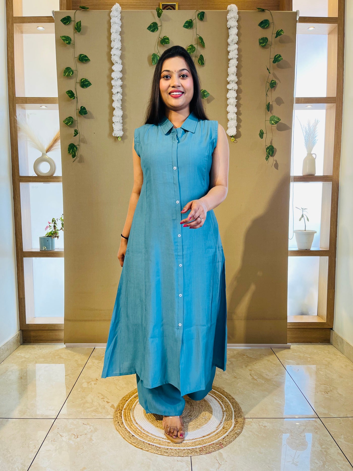 Teal Ease Kurta Set