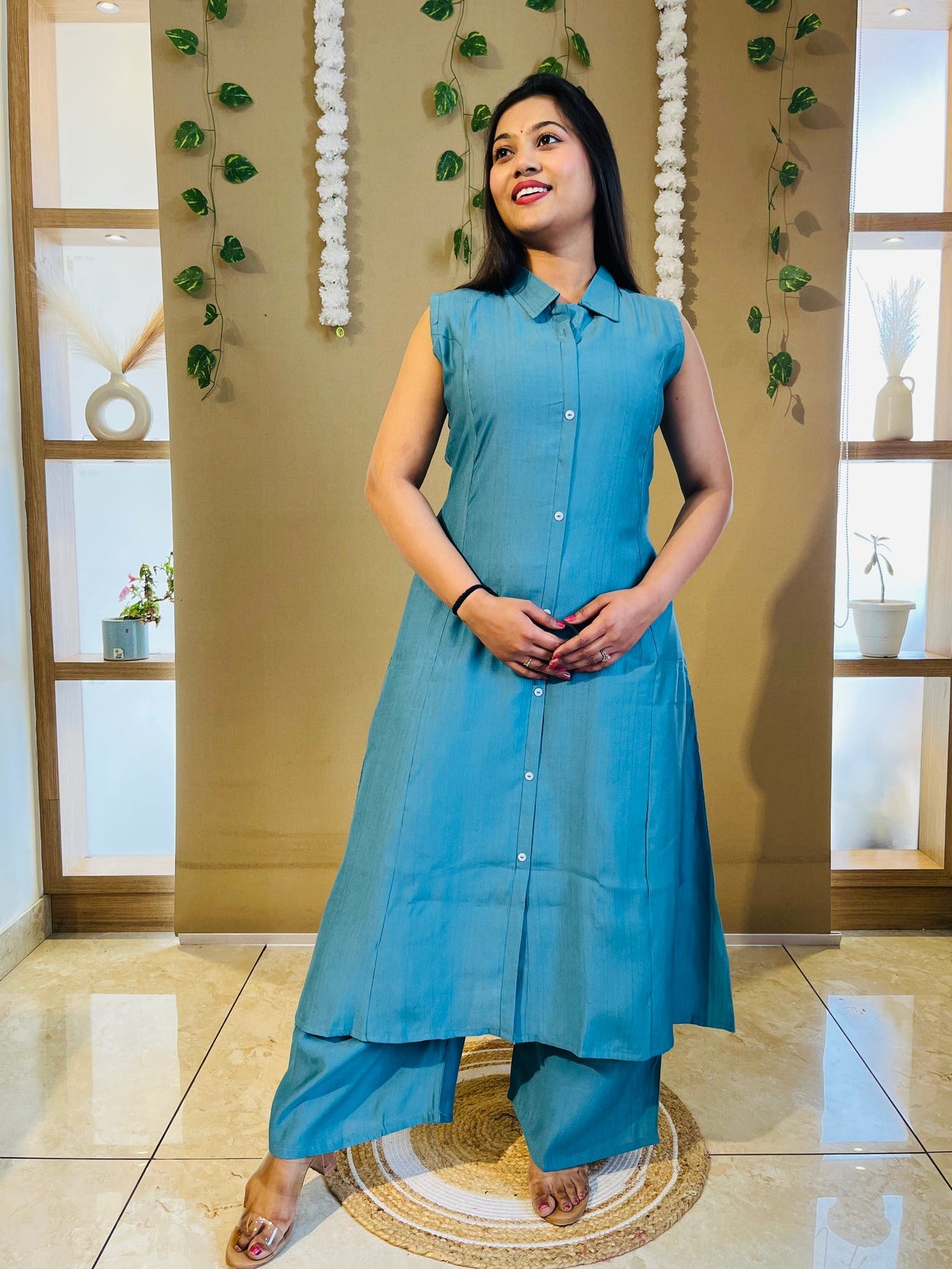 Teal Ease Kurta Set