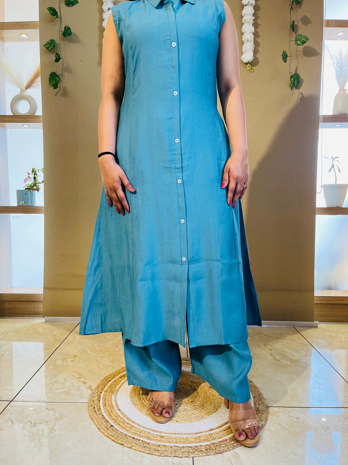 Teal Ease Kurta Set