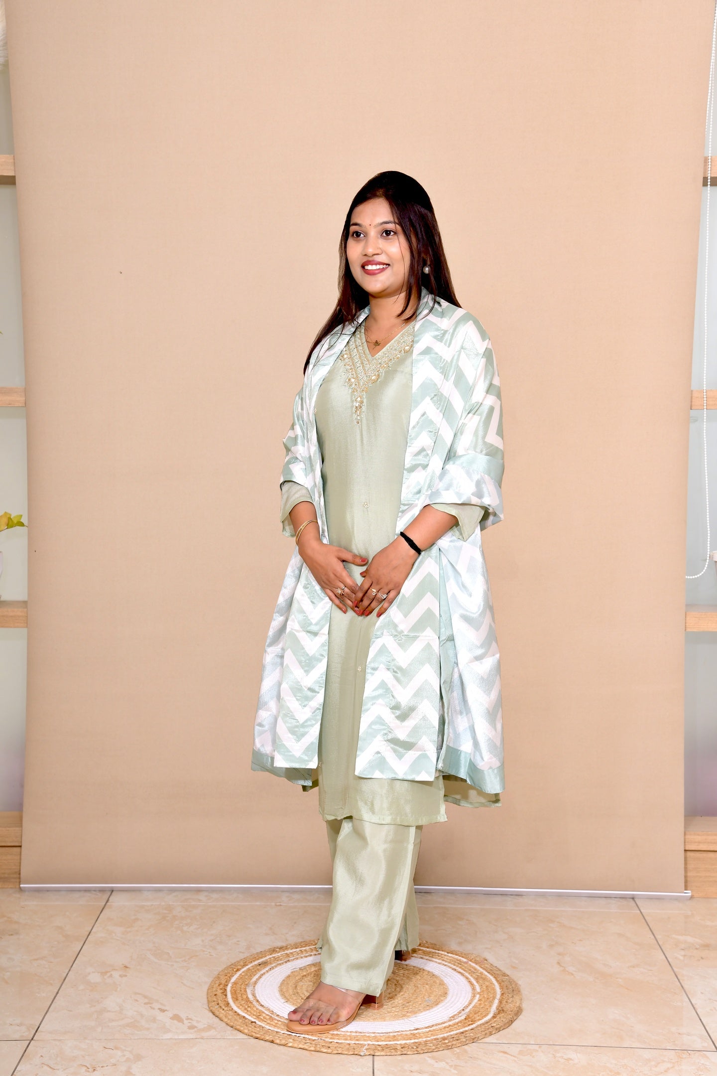 Pastel Green Elegance Suit Set