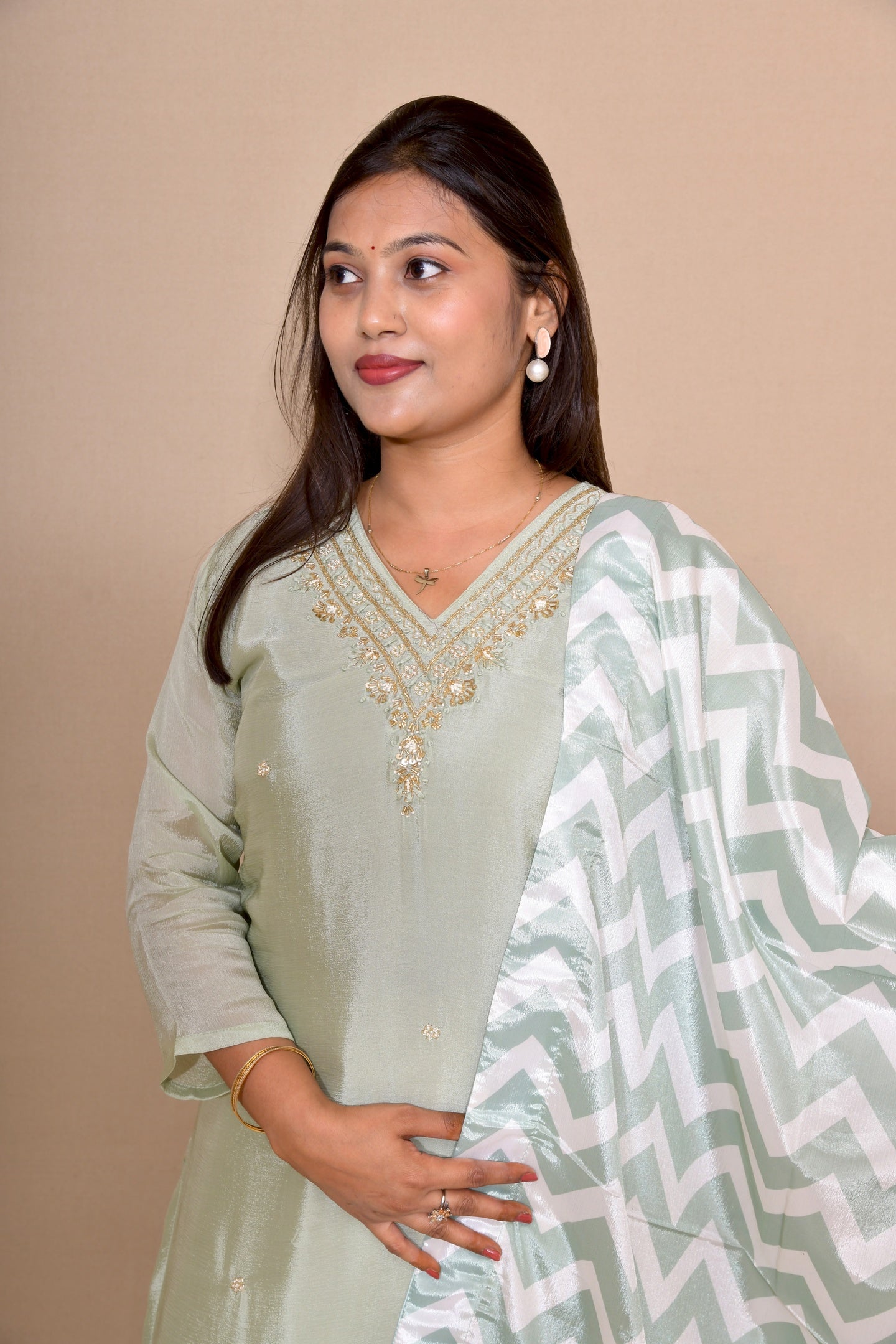 Pastel Green Elegance Suit Set