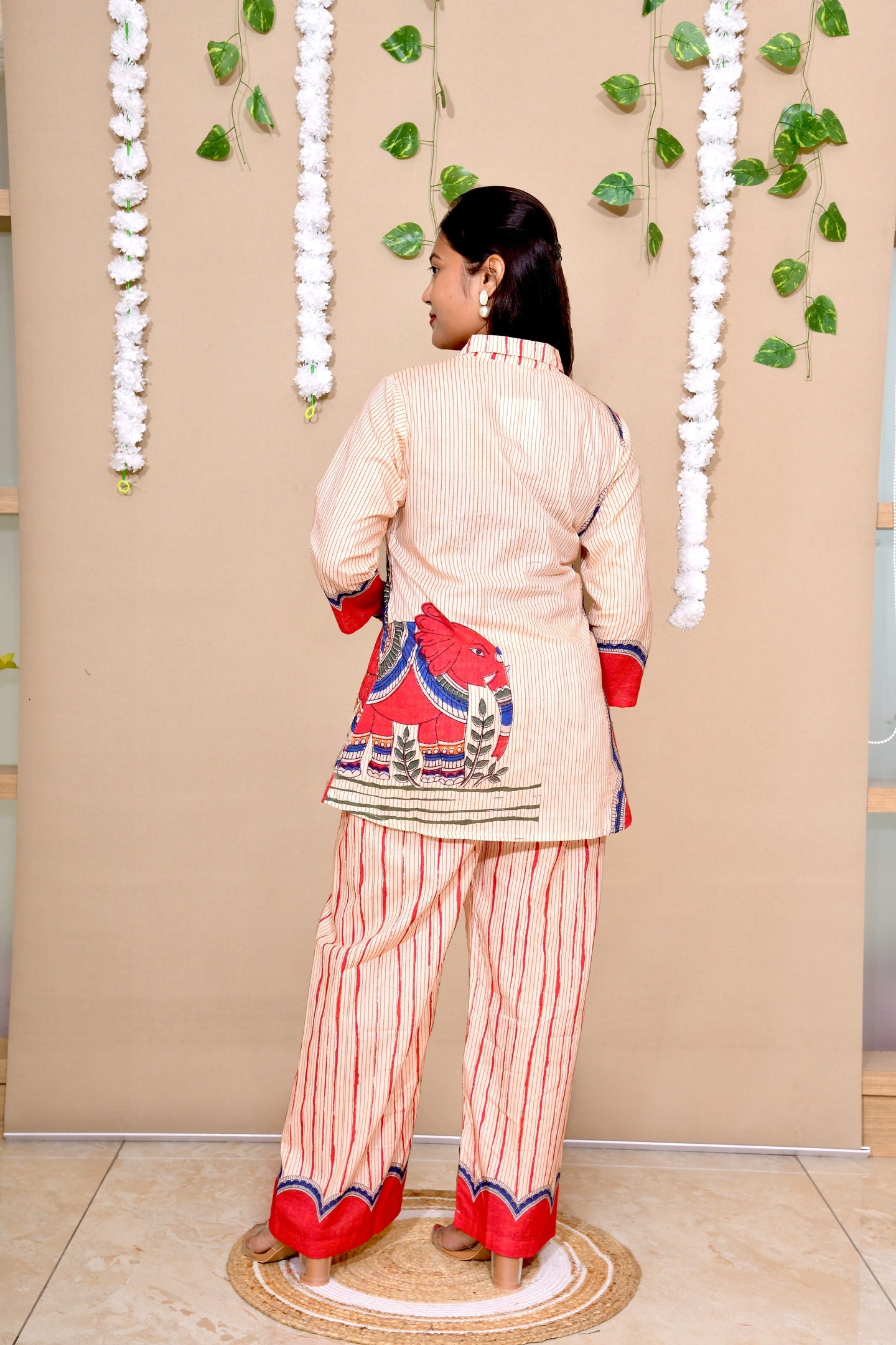 Boho Lines – Red Striped Statement Co-ord Set