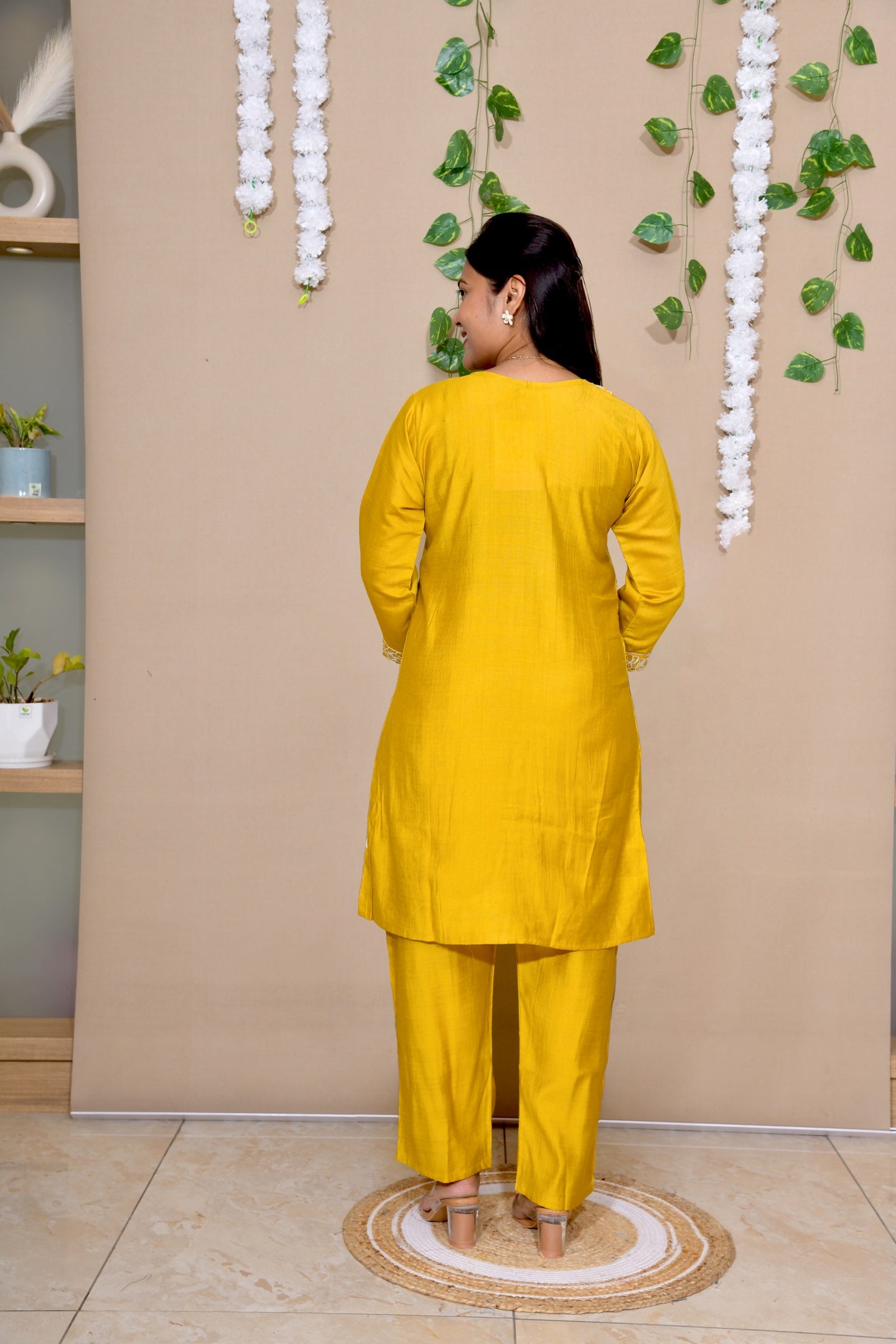 Mustard Yellow Embroidered Co-ord Set