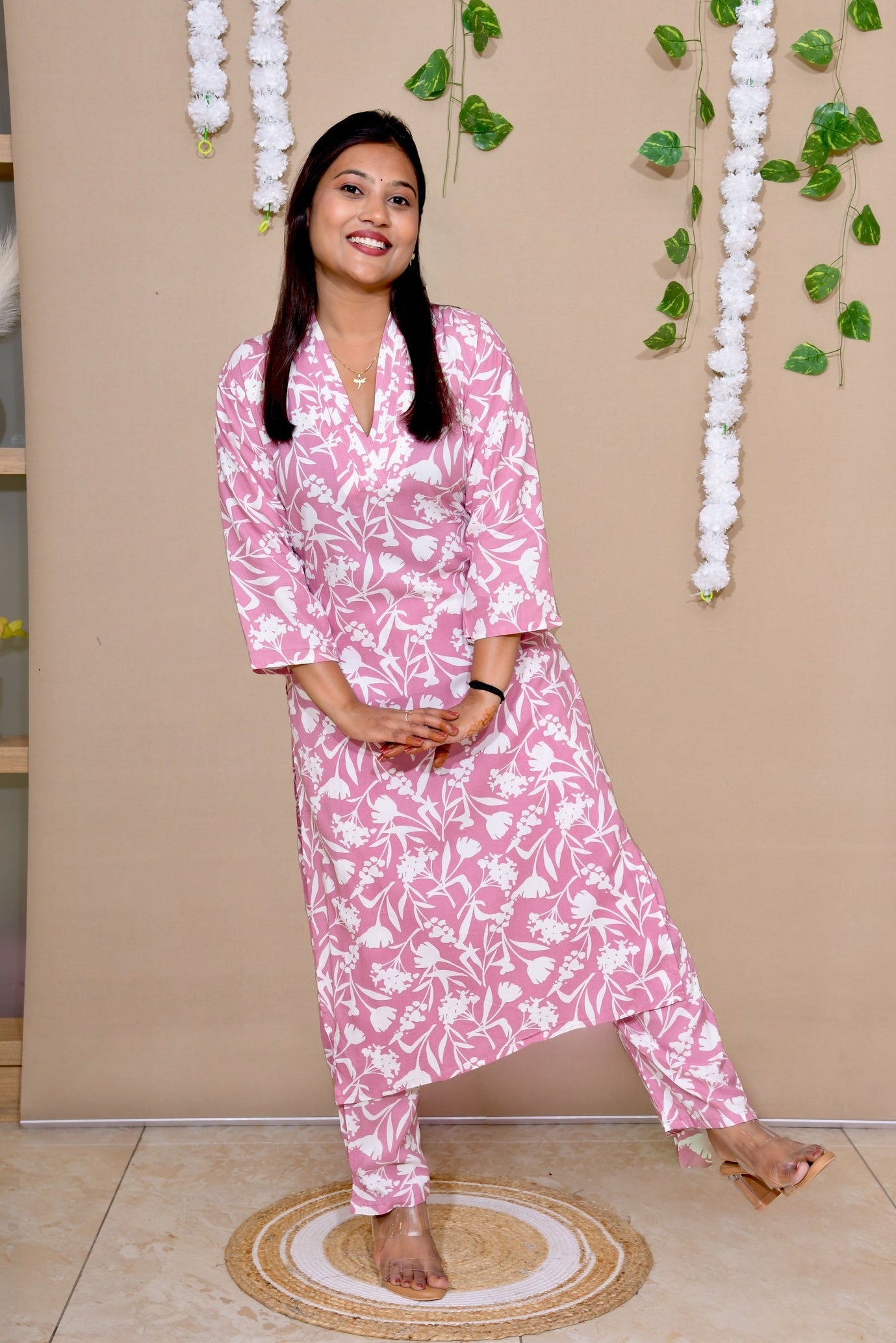 Pastel Pink Floral Everyday Set