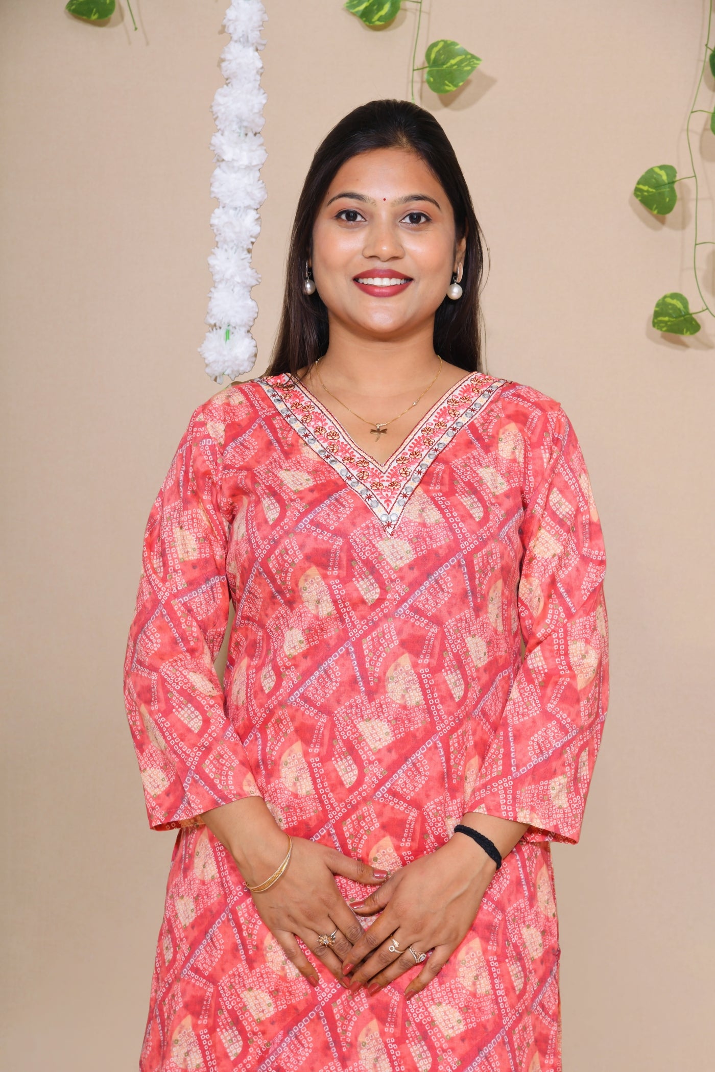 Cotton Bandhej Printed Suit Set