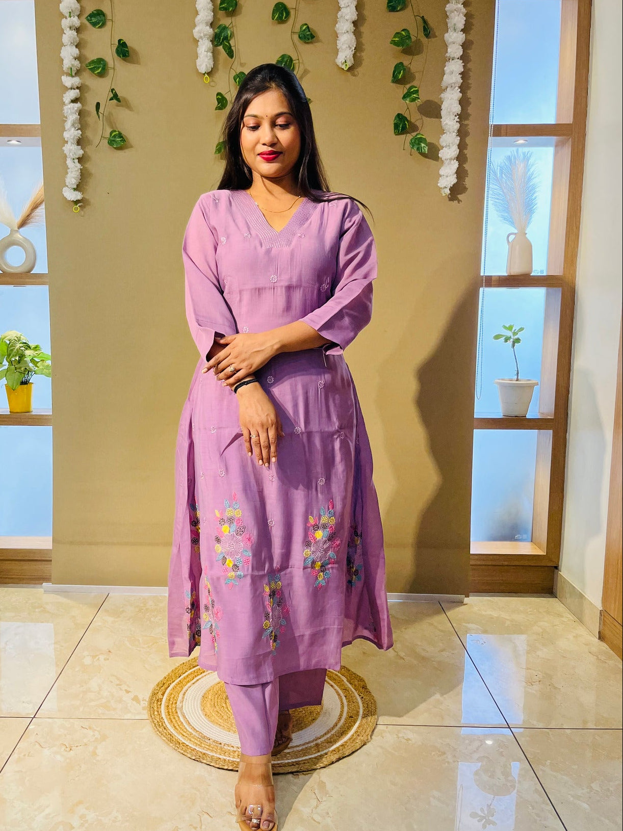 Mul Cotton Lavender Luxe Suit Set