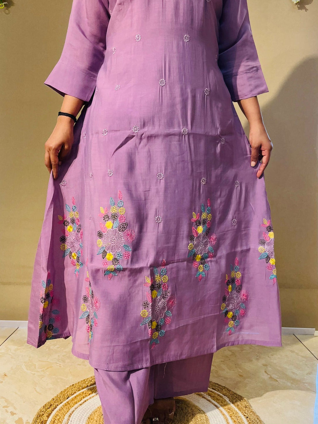 Mul Cotton Lavender Luxe Suit Set