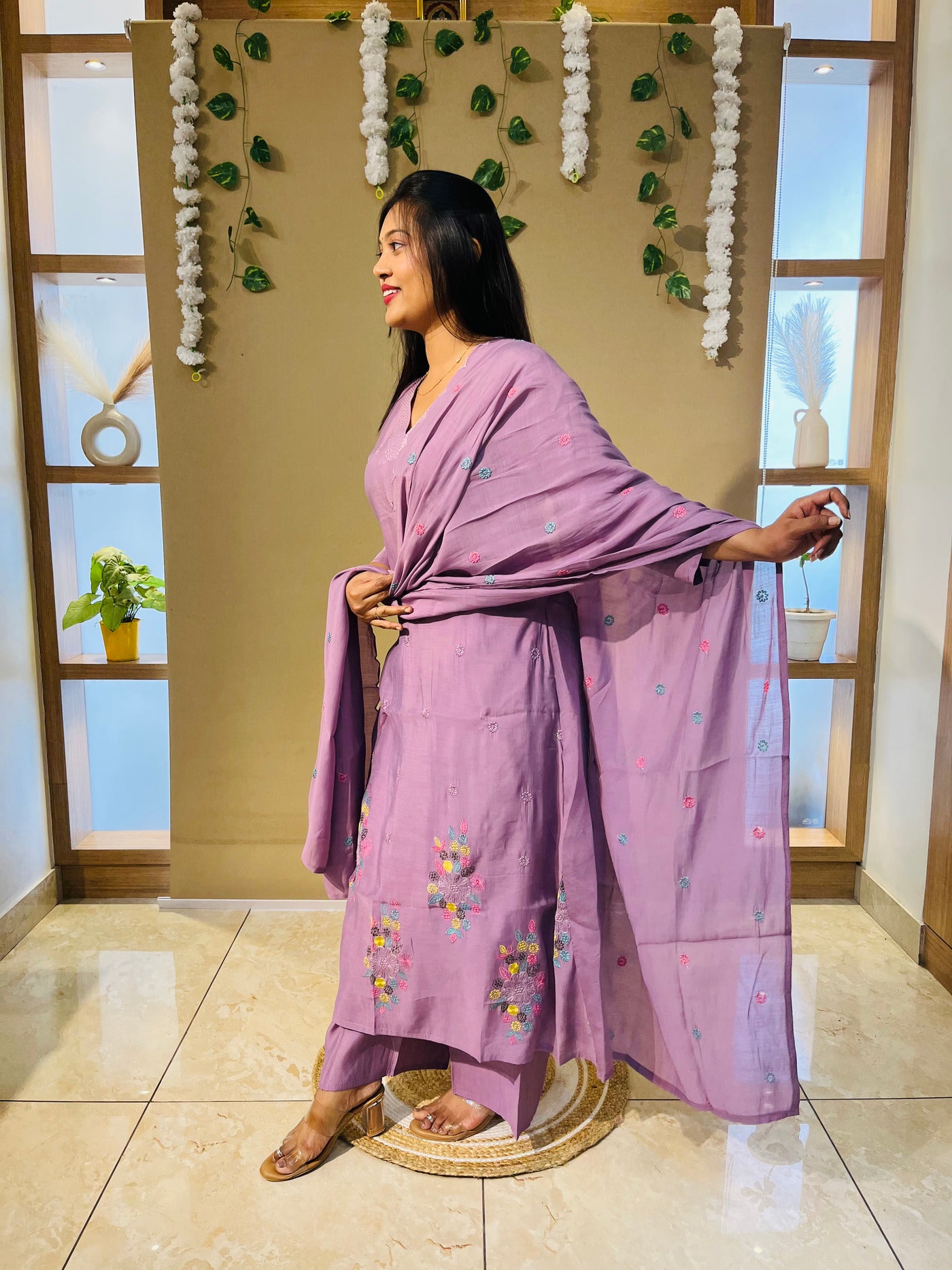 Mul Cotton Lavender Luxe Suit Set