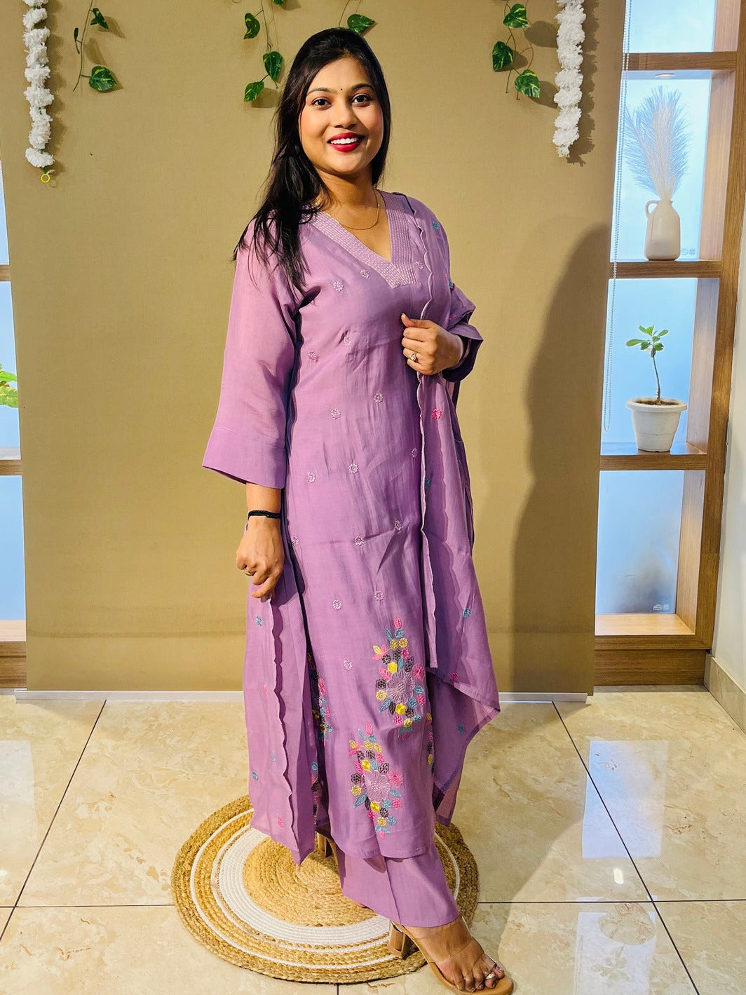 Mul Cotton Lavender Luxe Suit Set