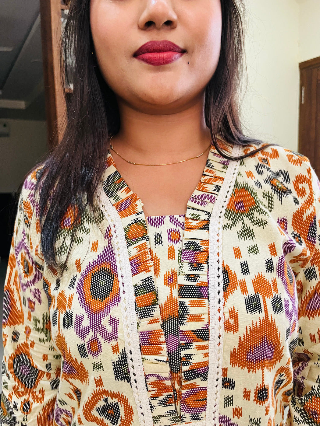 Ivory Ikat Muse Kurta Set