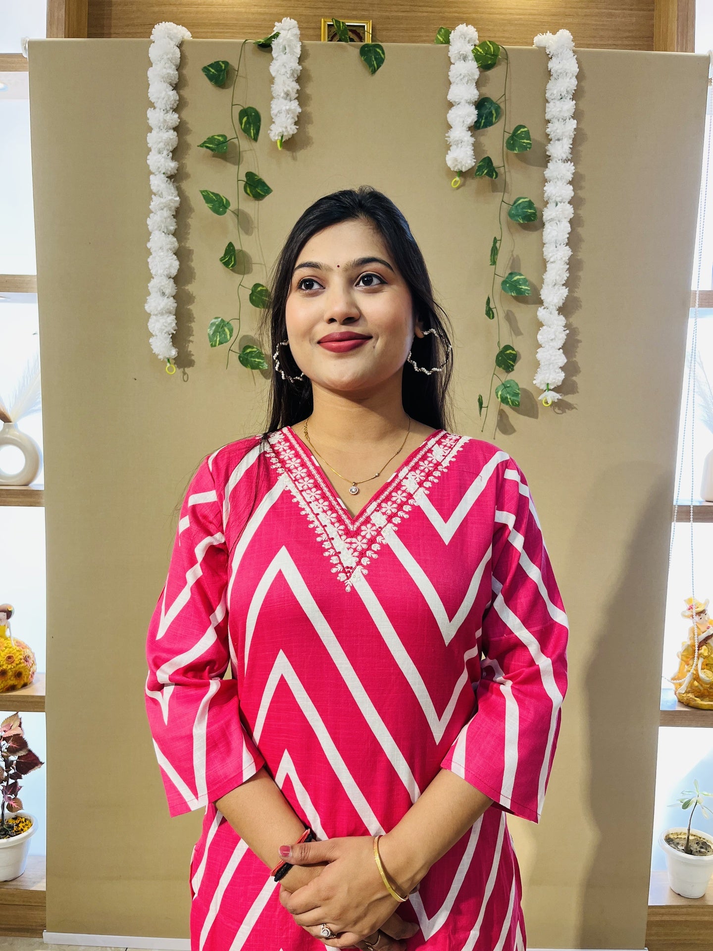 Rani Bloom Chevron Printed Suit Set