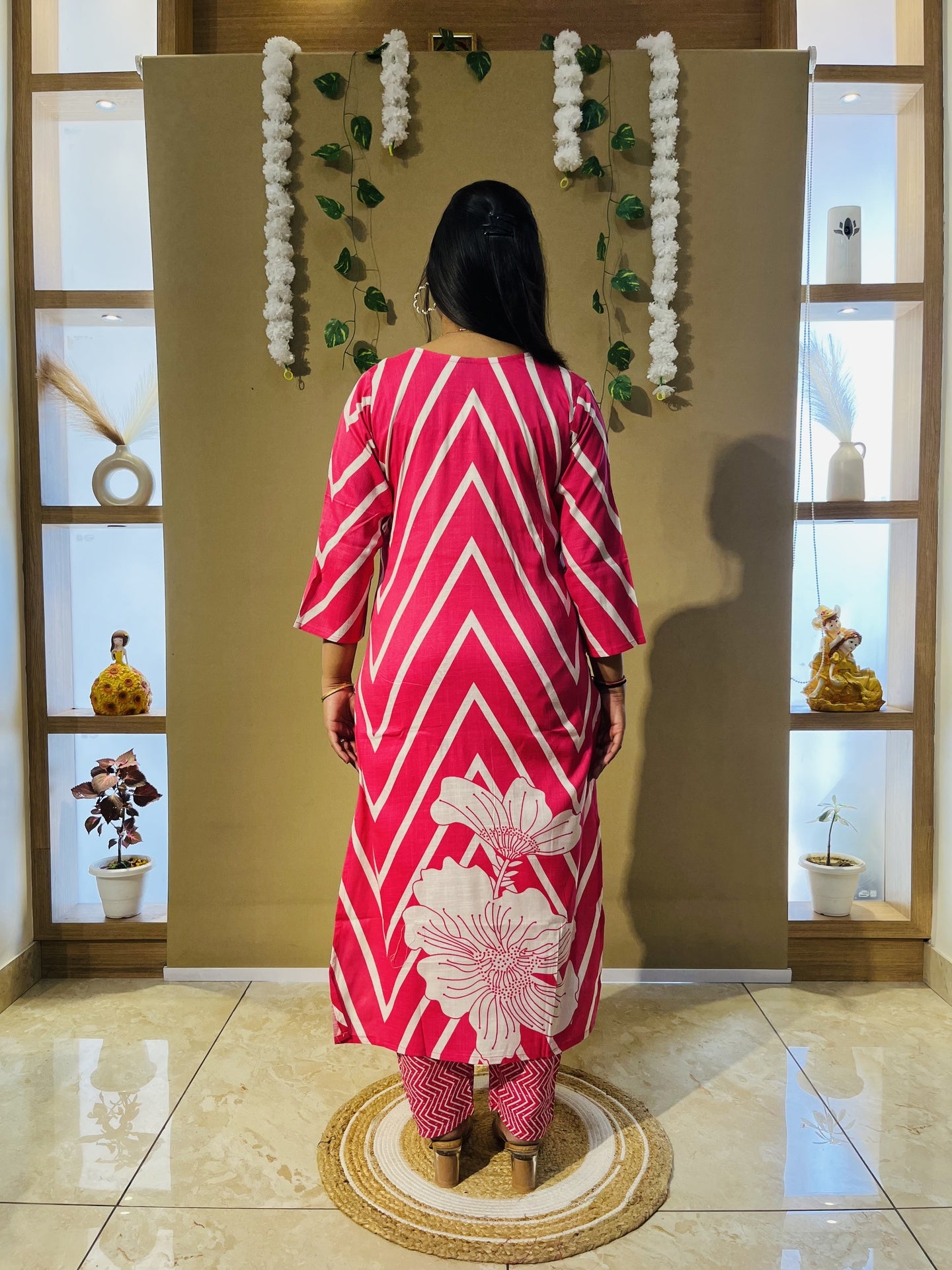 Rani Bloom Chevron Printed Suit Set