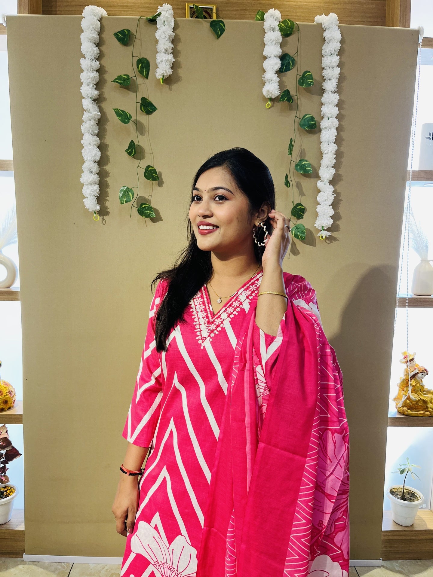 Rani Bloom Chevron Printed Suit Set