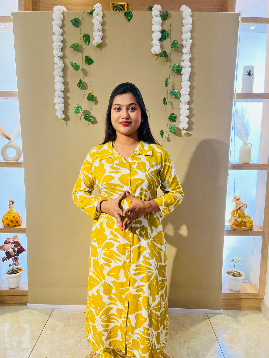 Sunshine Bloom Cotton Kurta Co-ord Set