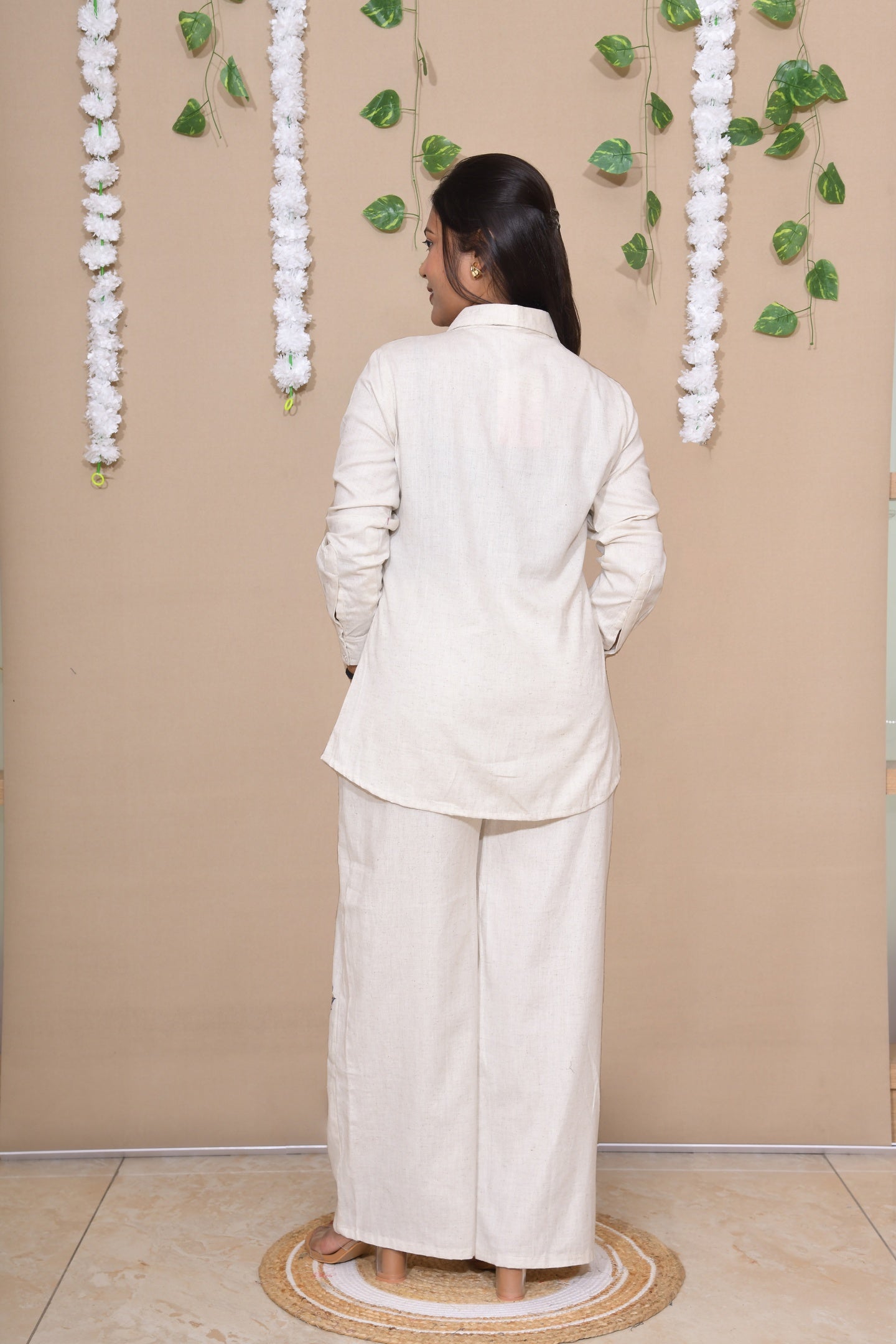 Ivory Embroidered Co-ord Set