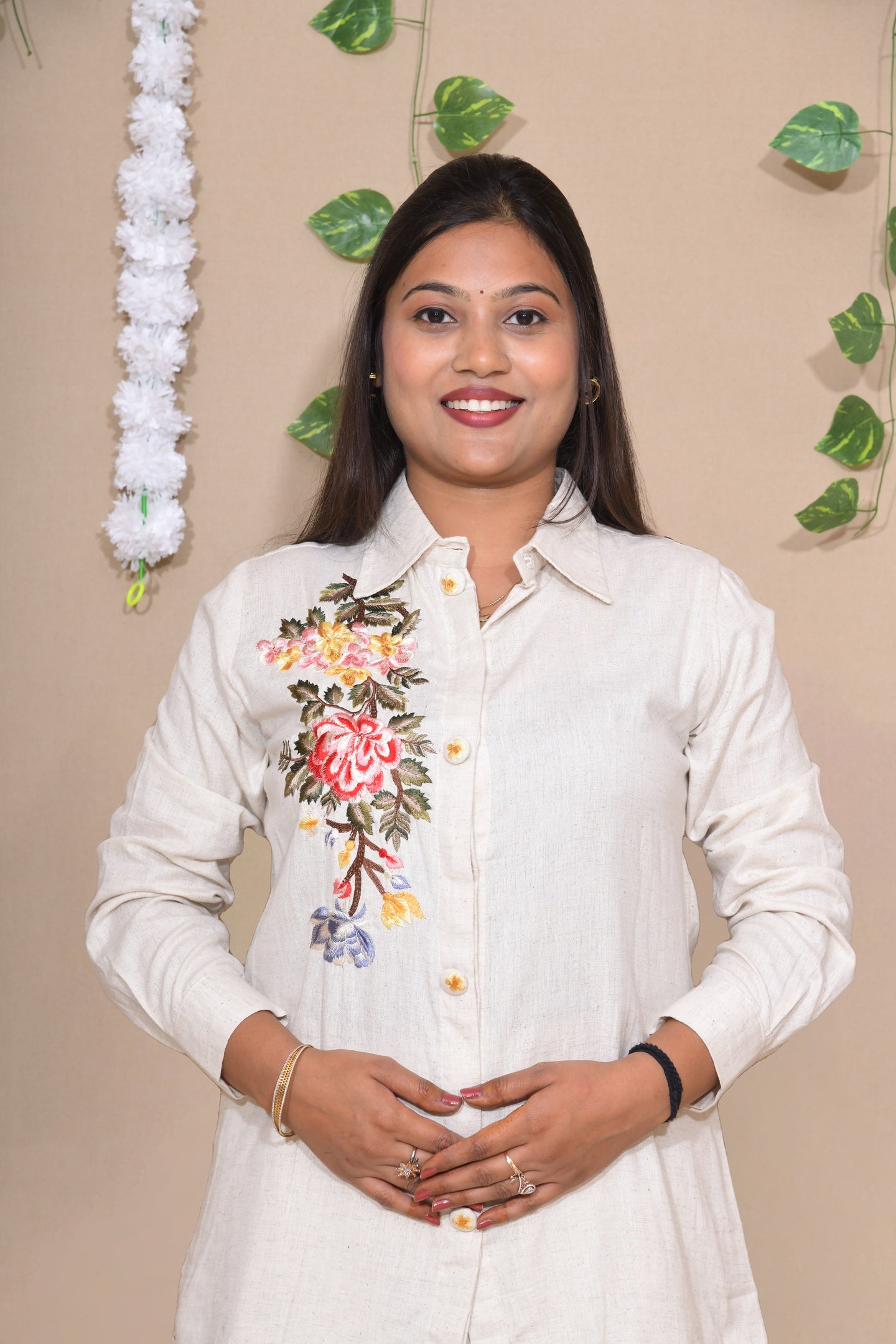 Ivory Embroidered Co-ord Set