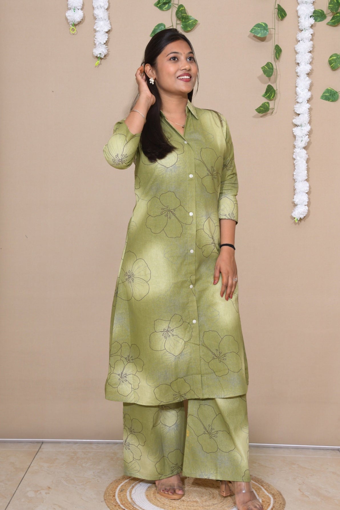 Sage Green Floral Co-ord Set