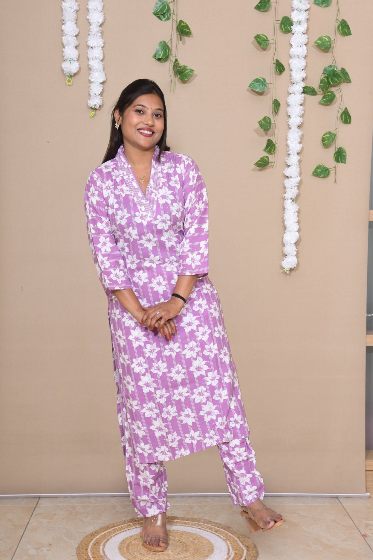 Lilac and Rama Blue Floral Everyday Sets