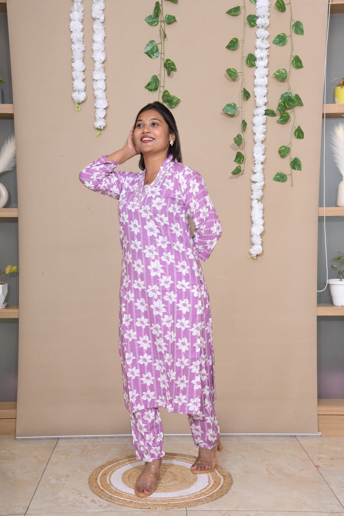 Lilac and Rama Blue Floral Everyday Sets