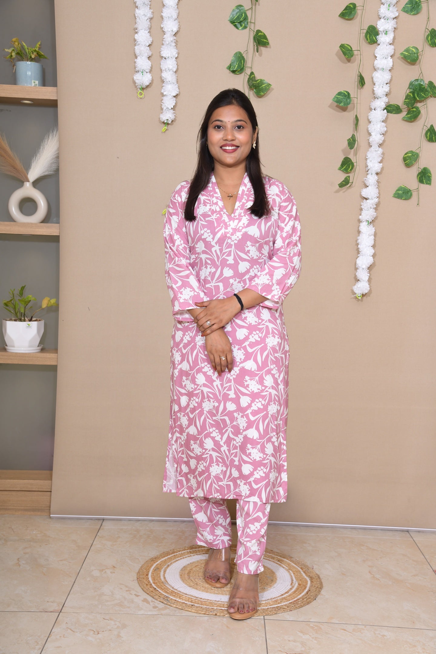 Pastel Pink Floral Everyday Set