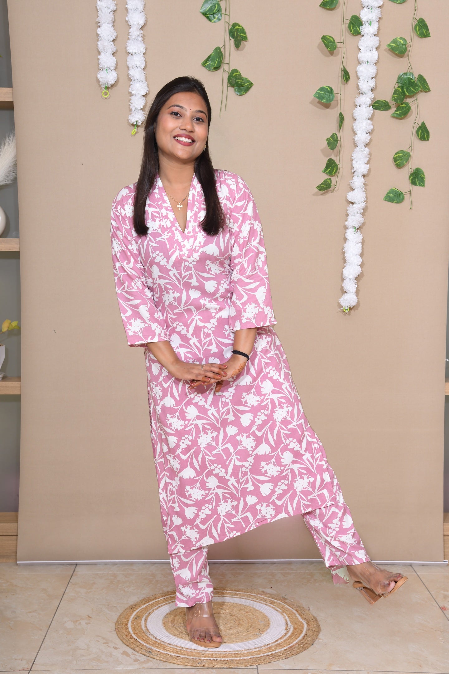 Pastel Pink Floral Everyday Set