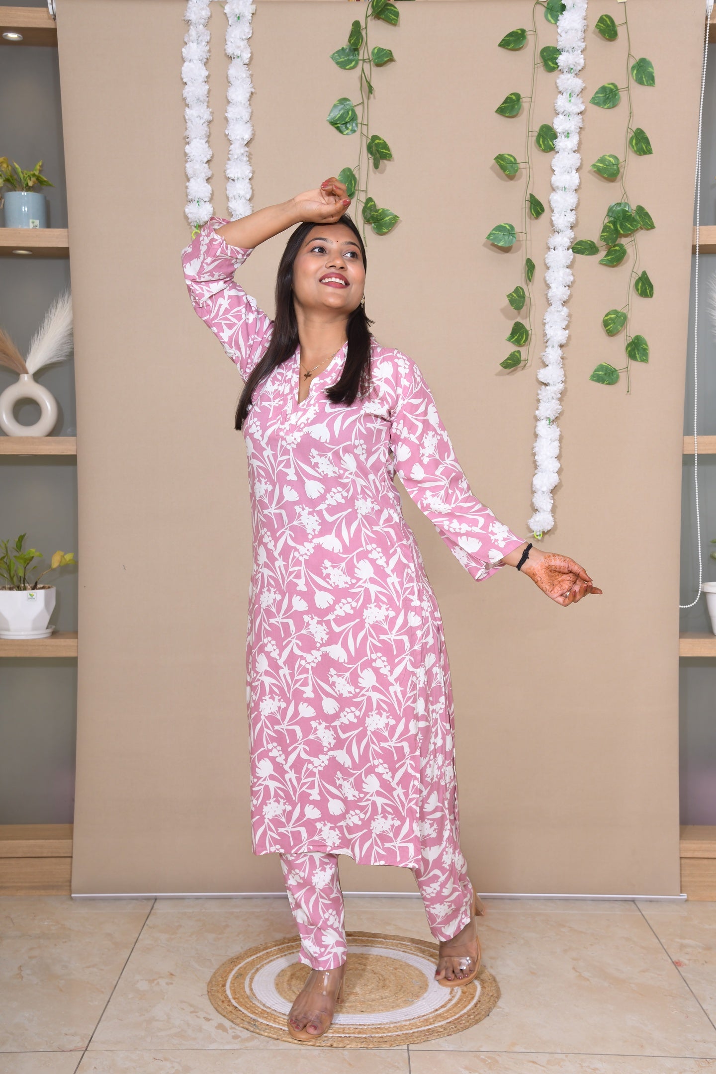 Pastel Pink Floral Everyday Set