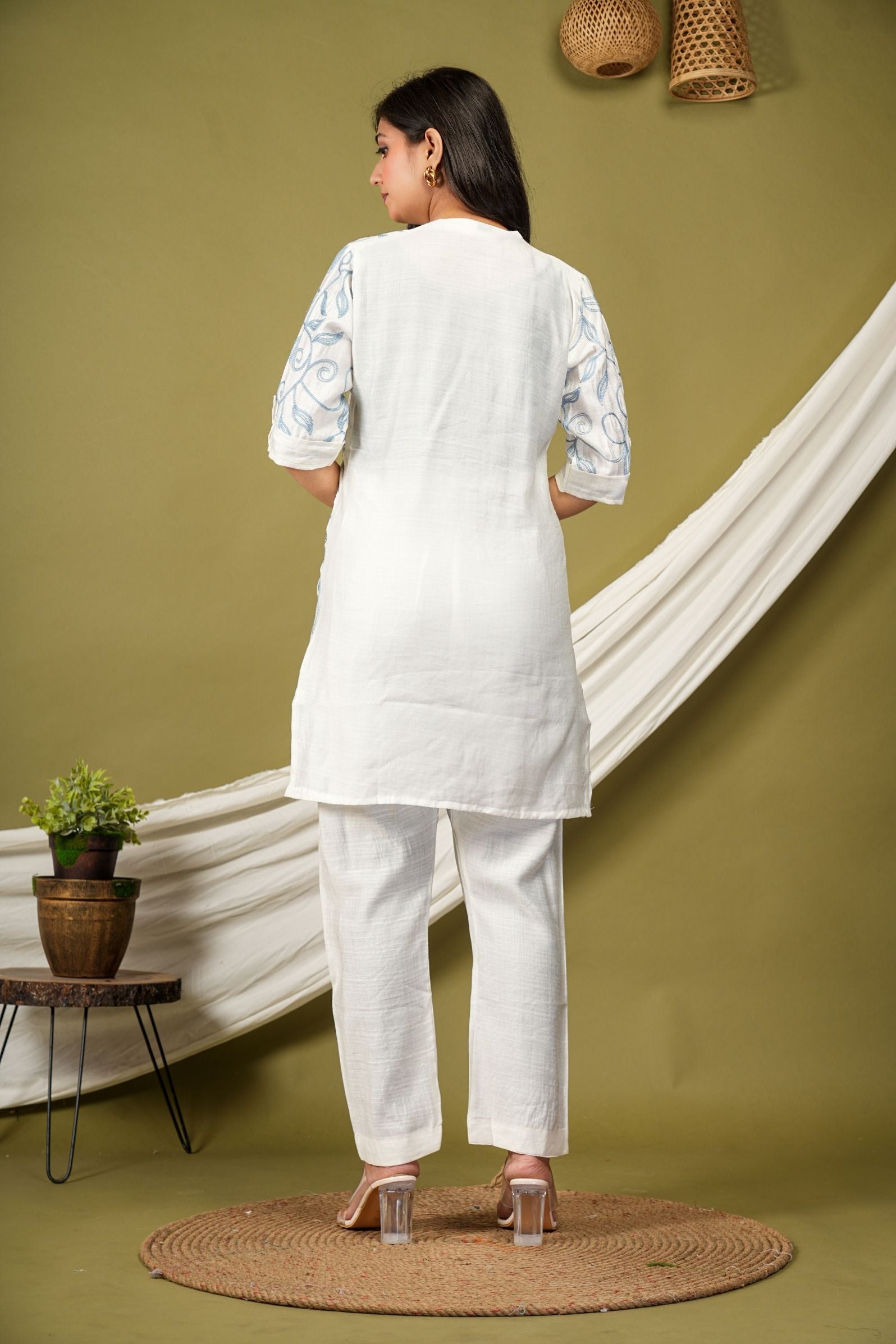 Morpankh – Sky Blue Leafy Co-ord Set