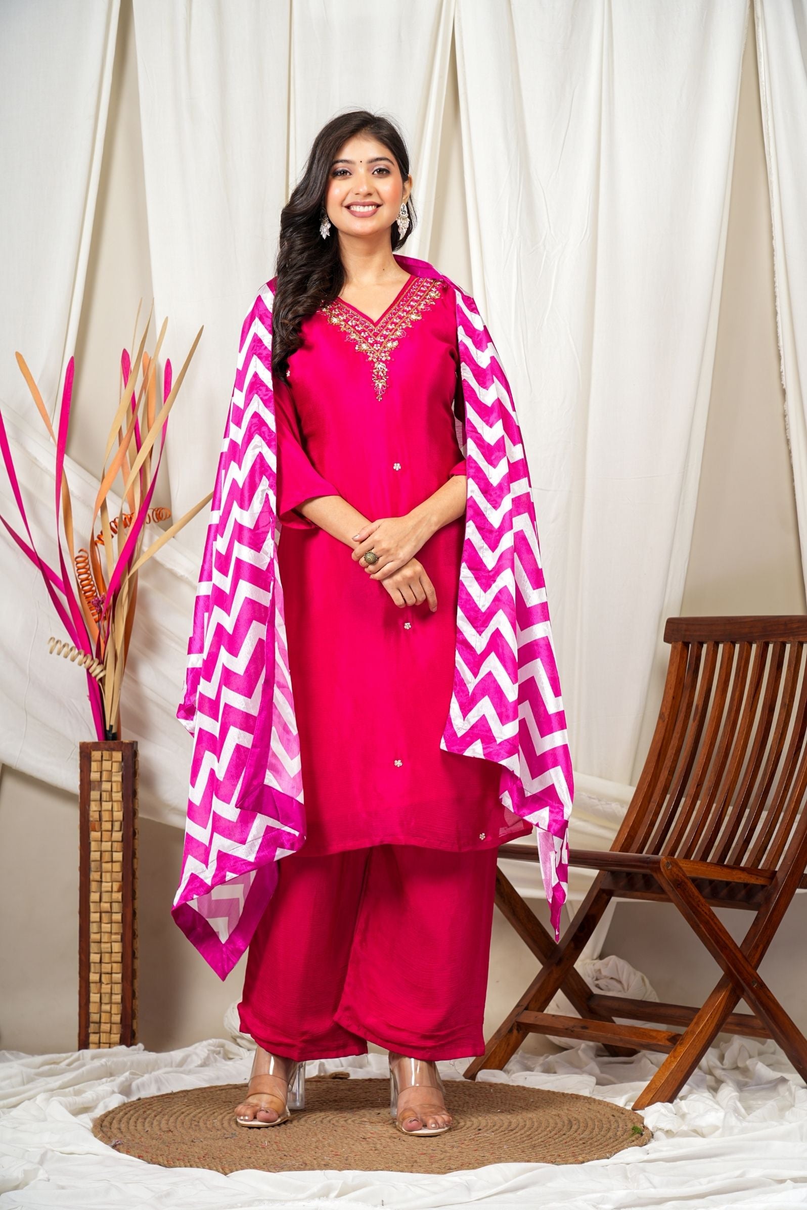 Fuchsia Pink Radiance Suit Set