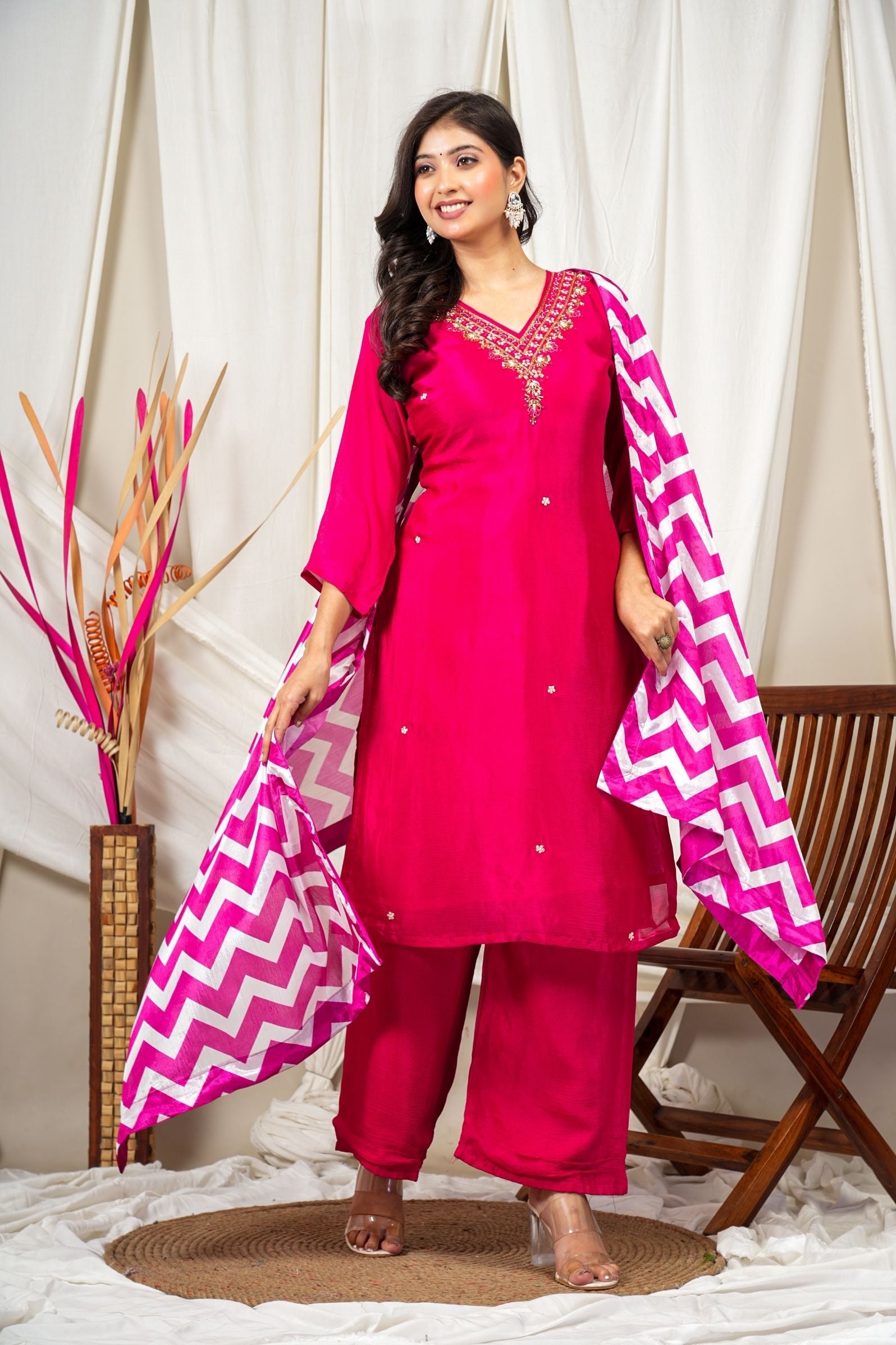 Fuchsia Pink Radiance Suit Set