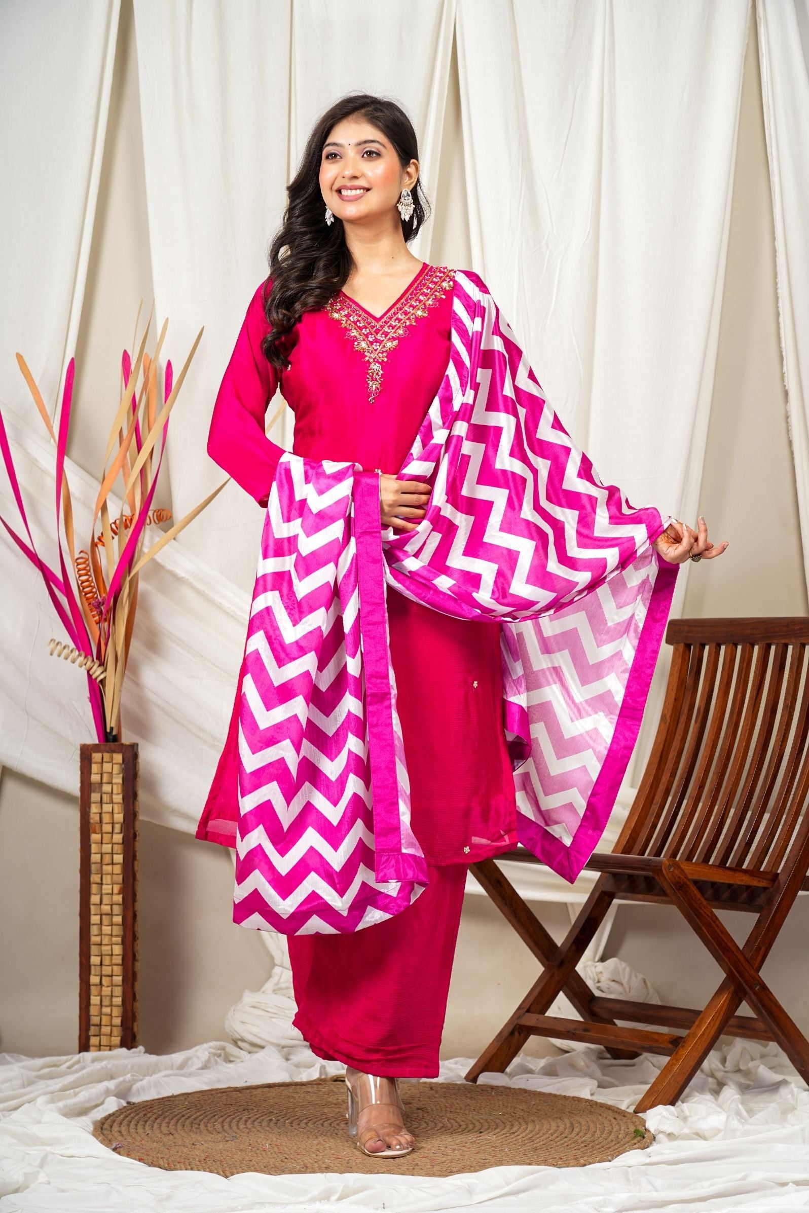 Fuchsia Pink Radiance Suit Set