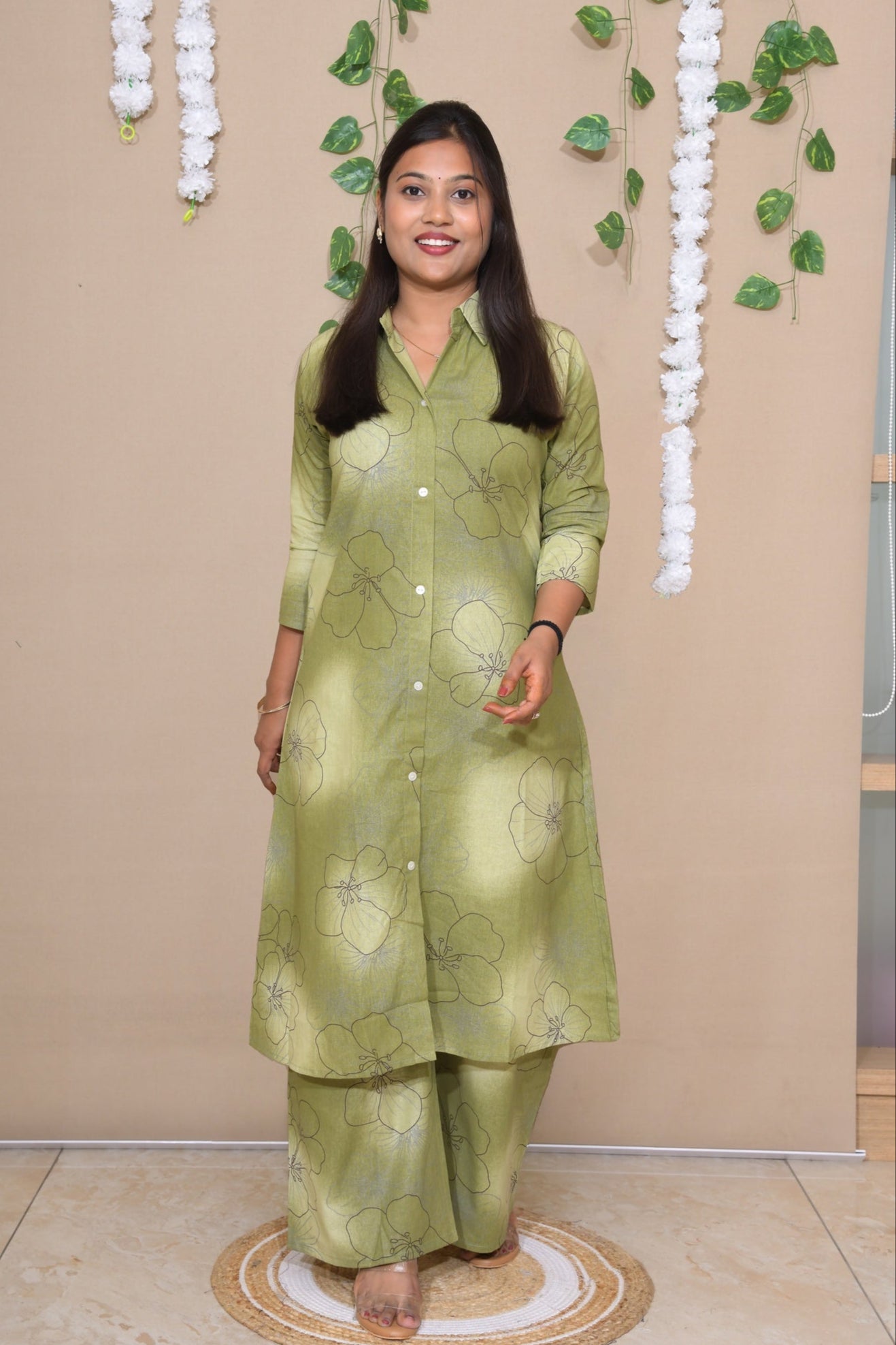 Sage Green Floral Co-ord Set