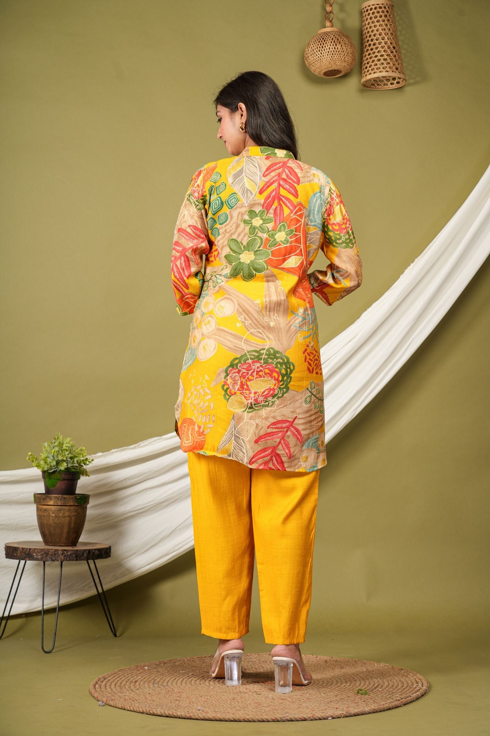 Yellow Sun-lit Floral Printed Co-ord Set