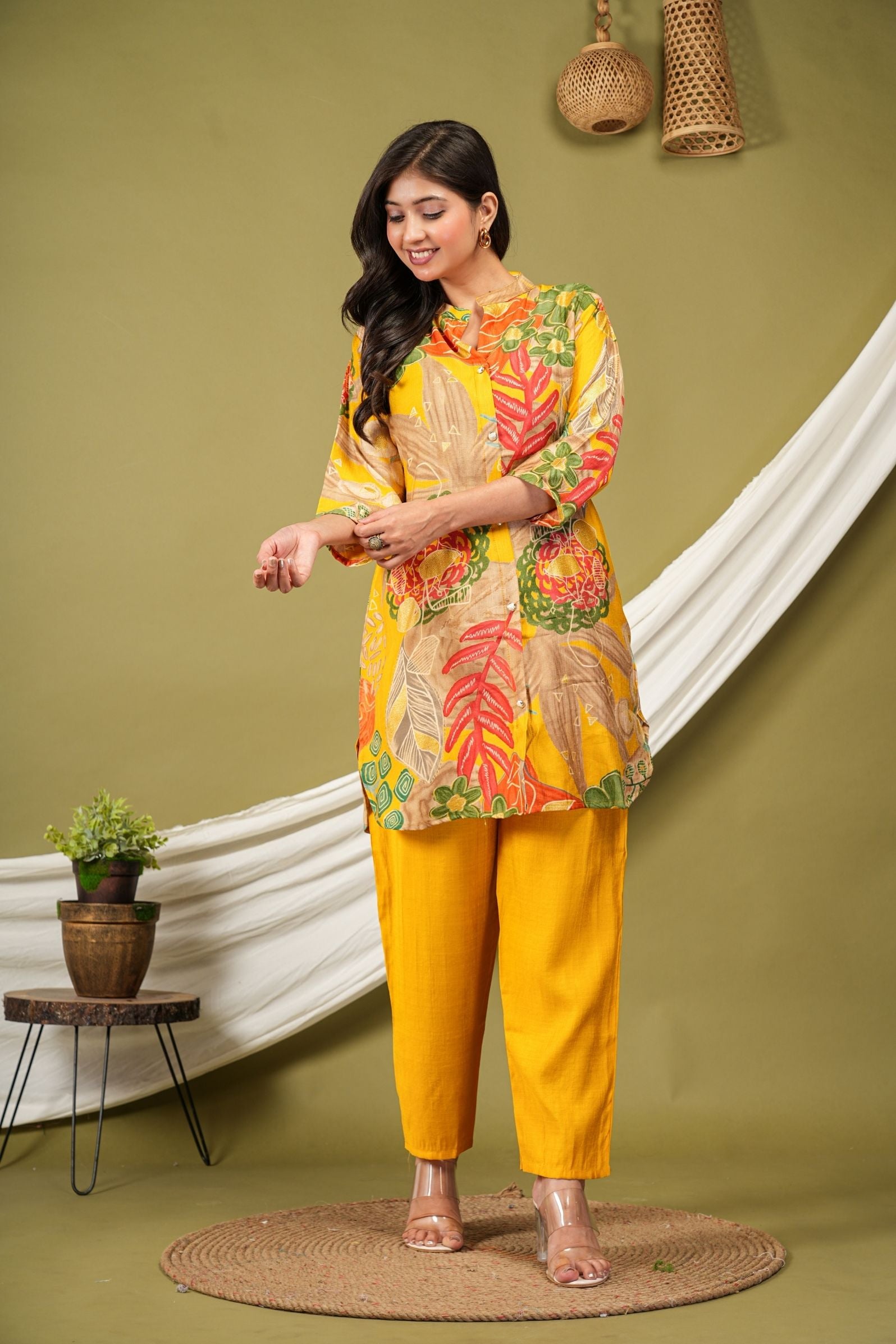 Yellow Sun-lit Floral Printed Co-ord Set