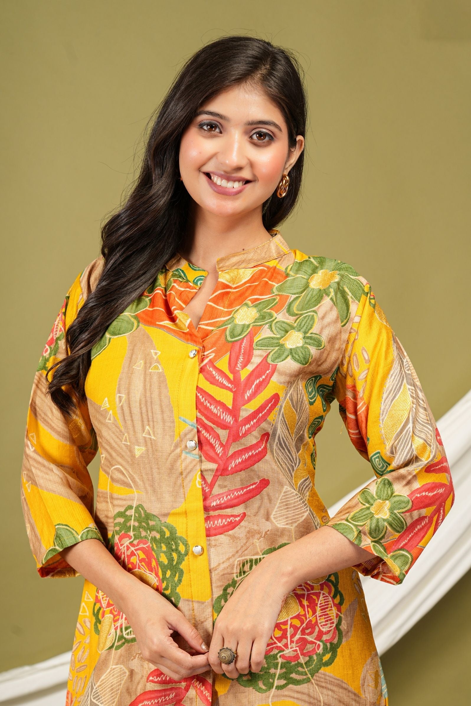 Yellow Sun-lit Floral Printed Co-ord Set